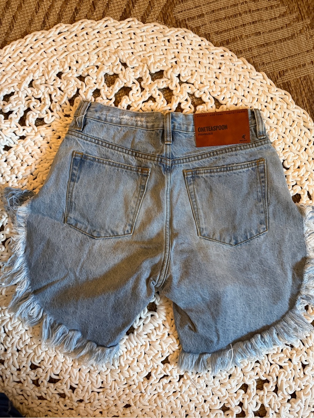 One Teaspoon Frankies Long Length Denim Shorts - Hollywood - Picture 7 of 9